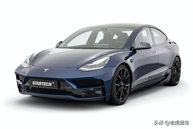 特斯拉model3，装上Startech车身套件，特像保时捷