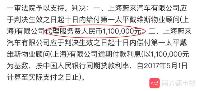 南方都市报▲蔚来成被执行人背后：门店月租138万，不满特斯拉“独享”低租