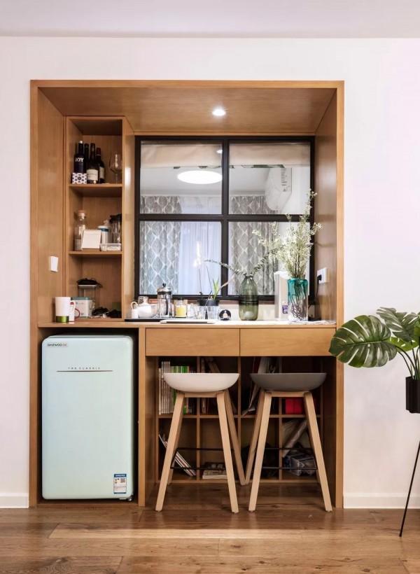 设计|闺蜜的80平北欧风小户型二居室，喜欢这个小吧台和榻榻米