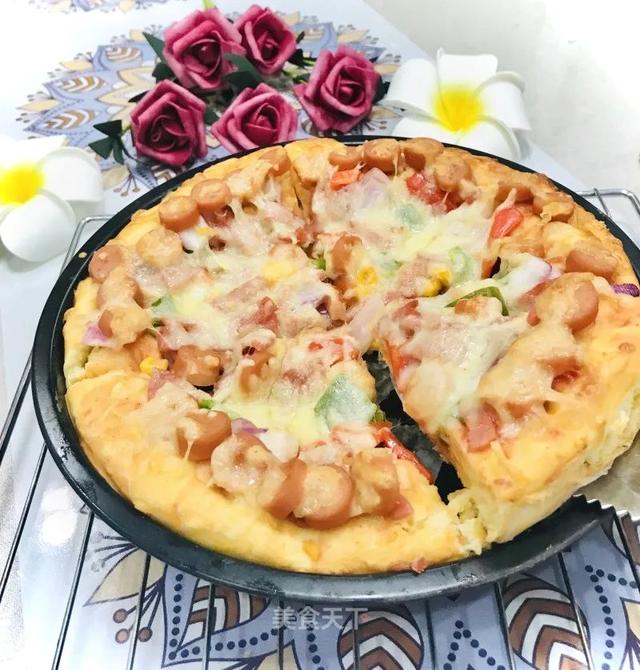 自制家庭版披萨，真材实料，好吃又健康！一点不比餐厅卖的差