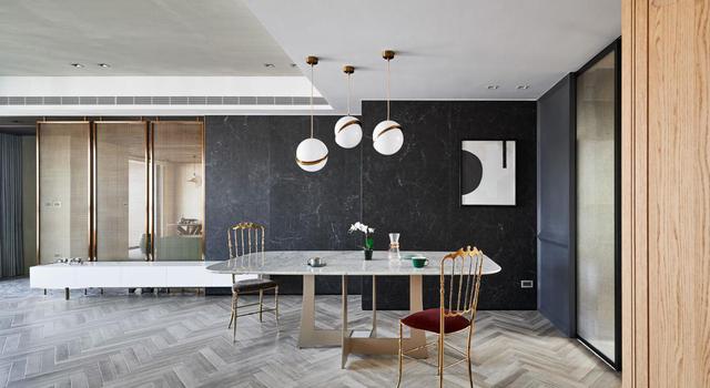 现代简约装修案例，设计和配色都很大气