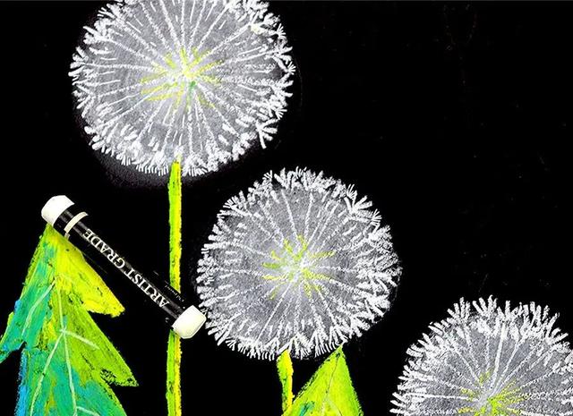 你的育儿经▲创意儿童画教程｜毛茸茸的蒲公英