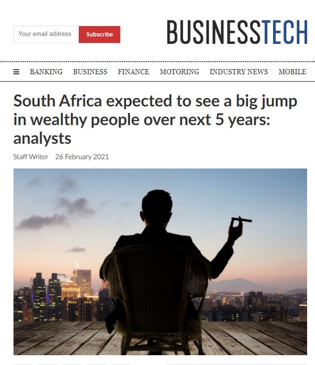 人群|未来5年南非、赞比亚将成为非洲富人增长最多的国家