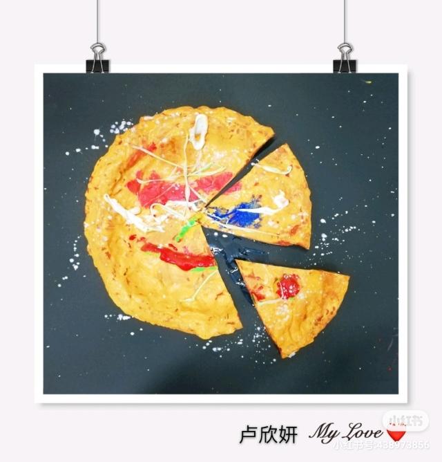 #你的育儿经#看到就想吃的美味披萨,是幼儿园宝宝们的绘画作品