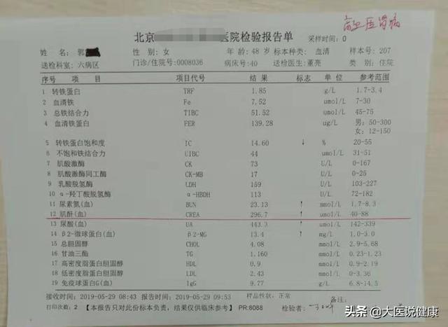 中医治肾病：标本兼顾，血肌酐466，如此治疗2月，肌酐正常