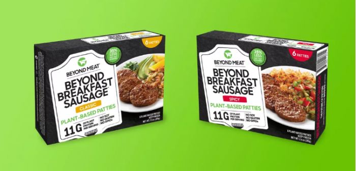 太平洋电脑网@Beyond Meat宣布推出两种口味的早餐香肠肉饼