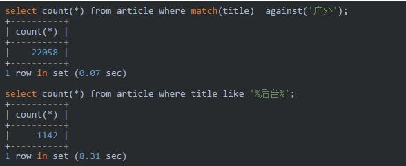 MySQL 全文索引实现一个简单版搜索引擎