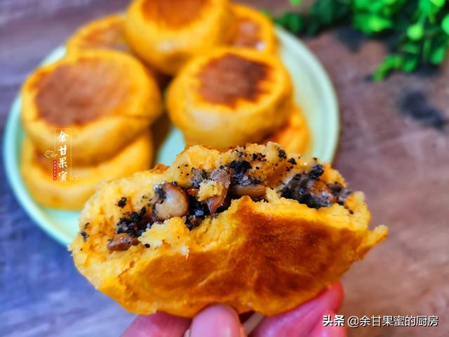 学生早餐，我用红薯做发面饼，香甜宣软，凉后不发硬