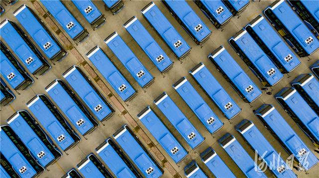 河北石家庄：集中上线238部“新能源公交车”