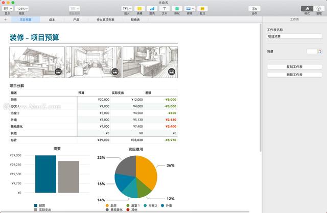 Numbers for Mac(电子表格制作)