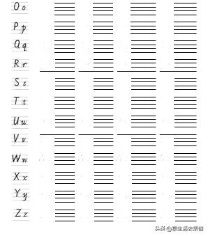 你的育儿经@26个英文字母书写标准及描红书写字帖有笔顺也可仿写-学英语必备