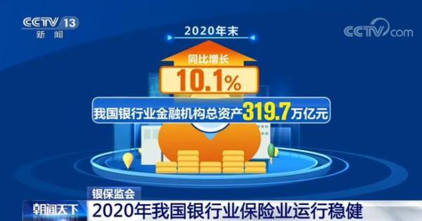 机构|2020年末我国银行业金融机构总资产319.7万亿元 同比增长10.1%