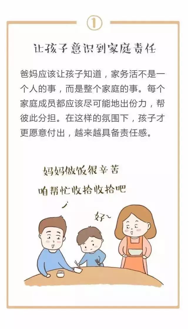 暖先生格调■儿童做家务年龄对照表，舍不得用孩子才害了他！