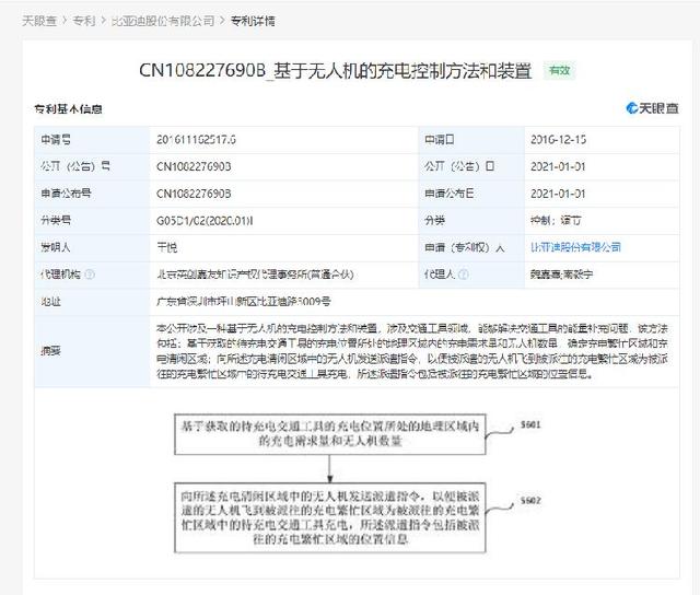 比亚迪关联公司公开这项专利 能够解决交通工具能量补充问题