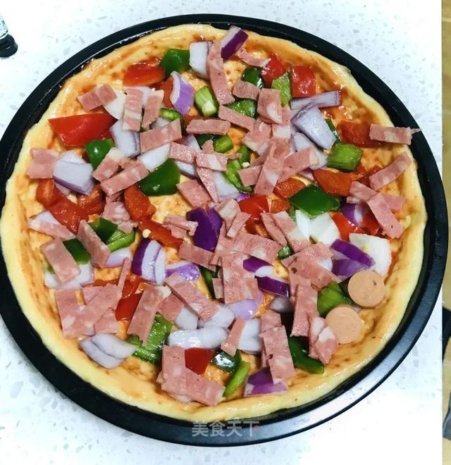 自制家庭版披萨，真材实料，好吃又健康！一点不比餐厅卖的差