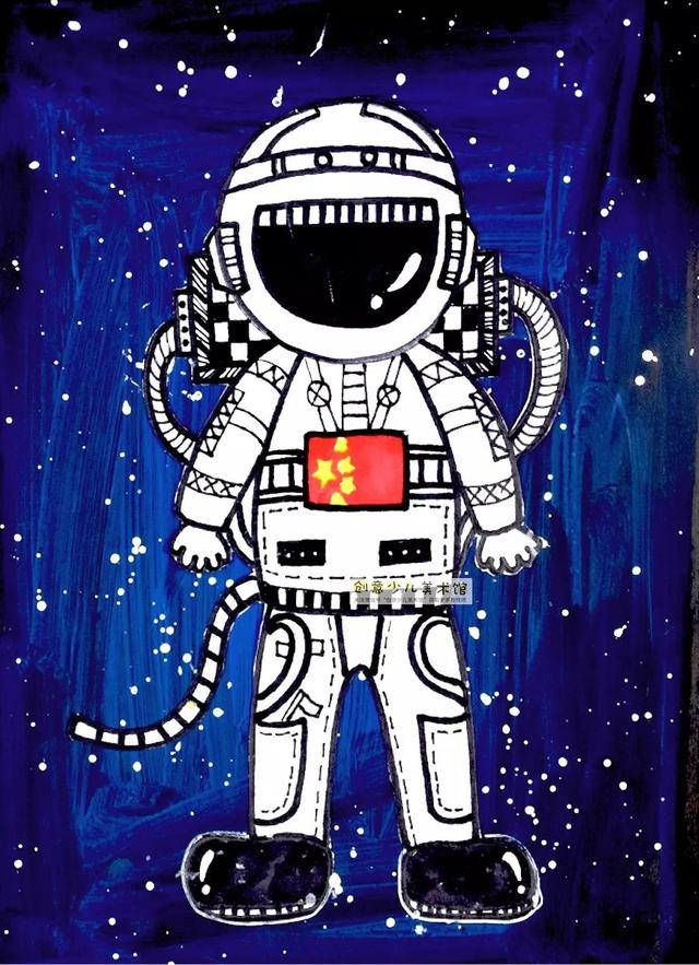 超级宝妈|儿童画教程|创意儿童画之我是太空宇航员