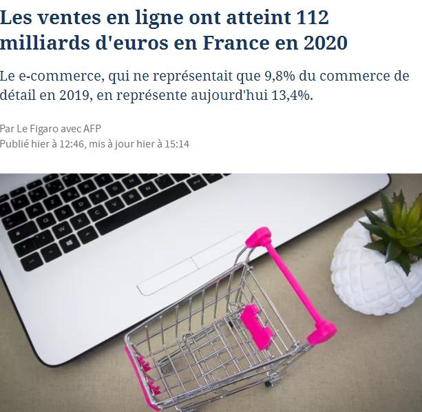 法国|法国电商：2020年交易额达1120亿欧元 迎来高速发展期