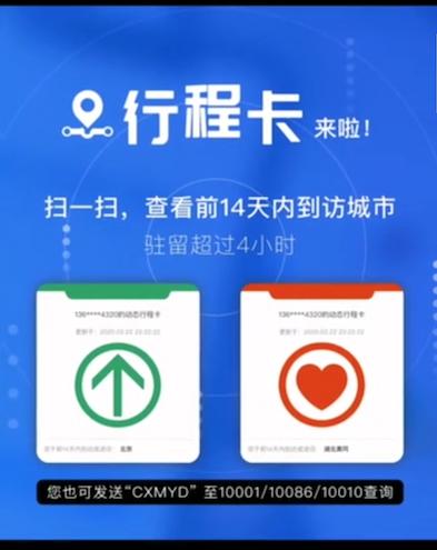 [北京日报客户端]全国手机用户通用，大数据行程卡正式上线
