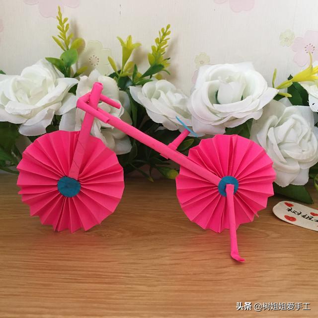 超级宝妈：幼儿手工：简单自行车模型的制作方法