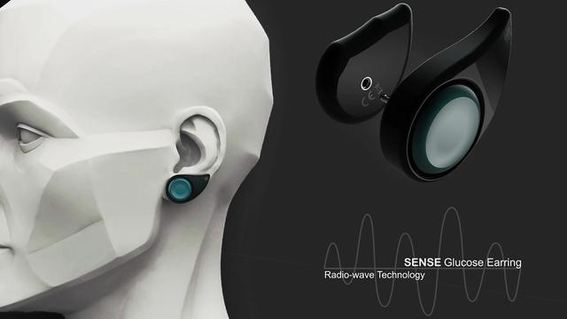 Sense Glucose智能耳环：让血糖监测创口更小使用更方便