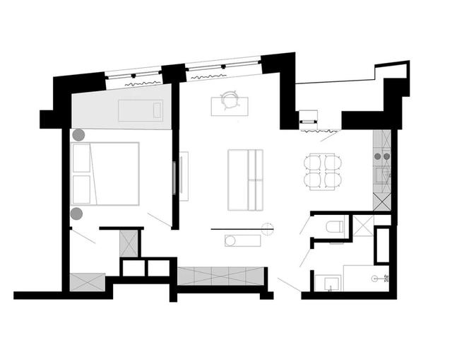 用色材质超高级，63m2低调空间也太显贵了吧