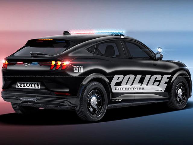 福特Mustang Mach-E新车曝光，警车外观涂装，搭双电机四驱