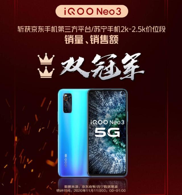 双十一战绩出炉：iQOO成为最大黑马，战绩亮眼