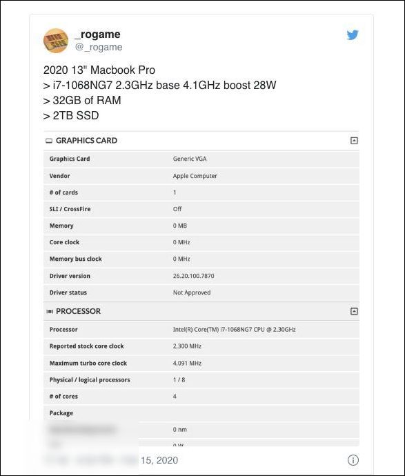 #太平洋电脑网#全新13英寸MBP将搭载 Intel 第十代 Ice Lake 处理器