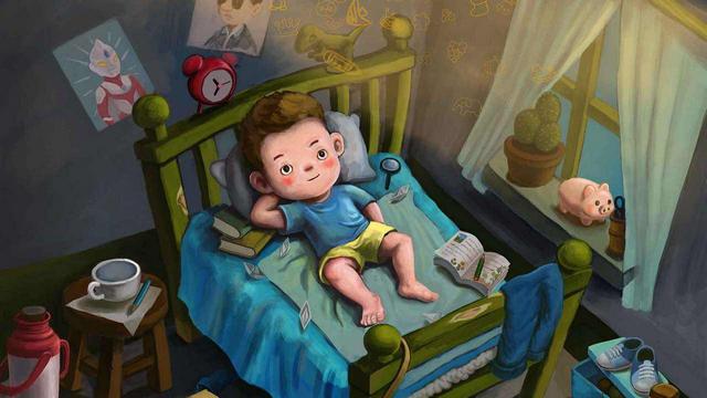 妈妈，你为啥总去爸爸的房间，遇上睡觉浅的娃，爸爸不厚道地笑了