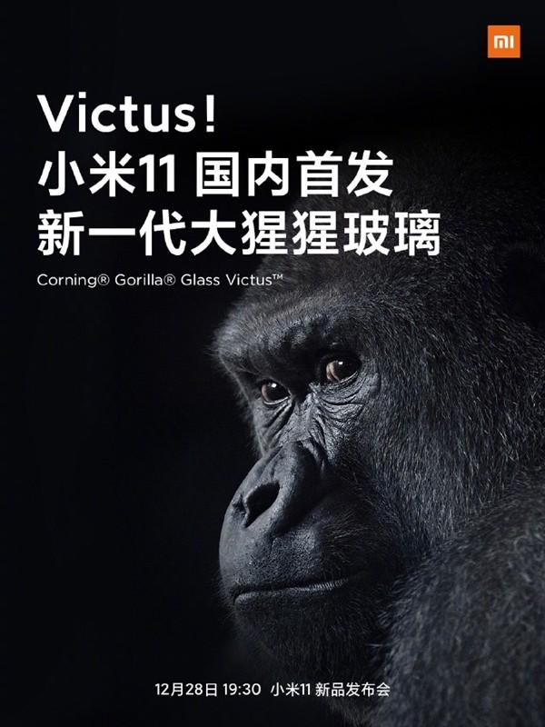 小米11顶级屏——康宁新一代大猩猩玻璃Victus