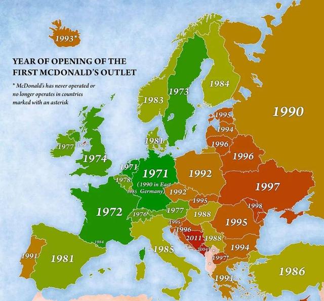 为什么欧洲的麦当劳颜色是绿色的？