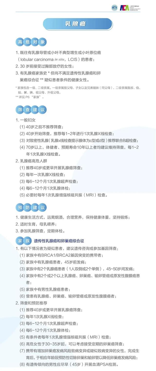 筛查|新版《居民常见恶性肿瘤筛查和预防推荐》发布