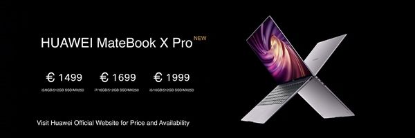 #太平洋电脑网#新款华为MateBook X Pro发布：3K触摸屏 1499欧元起