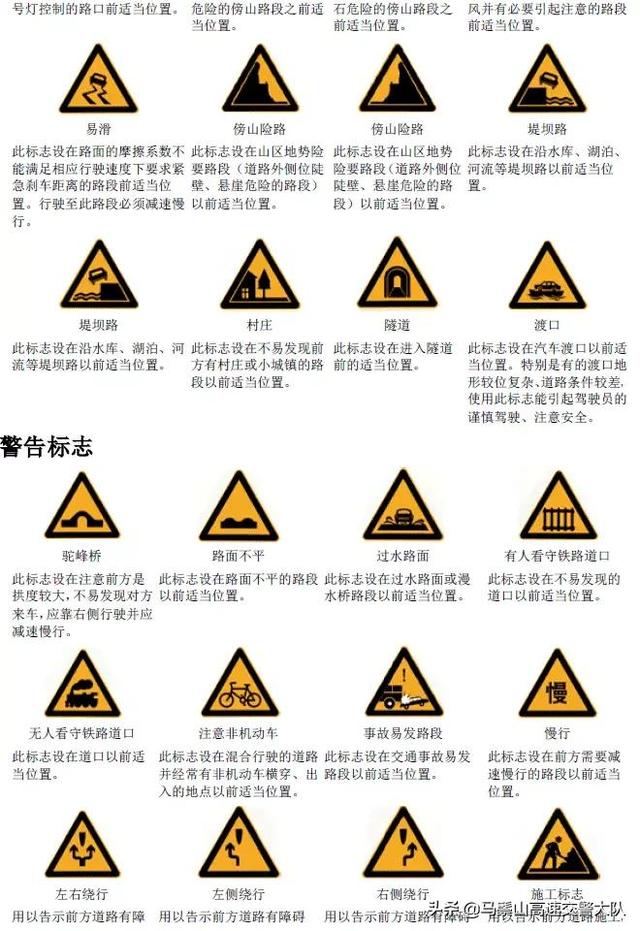 最全的交警手势和交通标志大全，值得学员收藏！