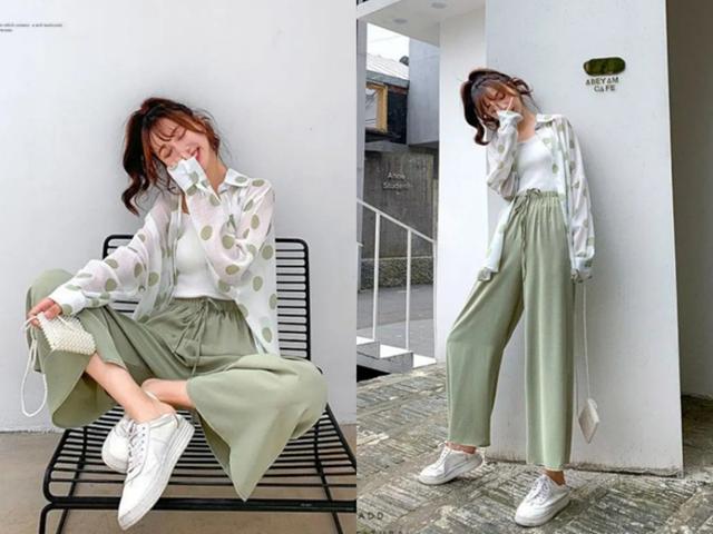 最时尚夏天来了,阔腿裤配这3件上衣最舒服,最好看了!