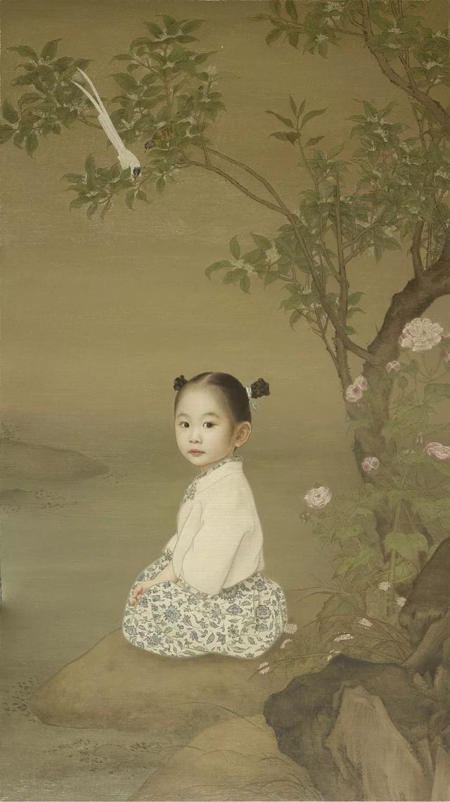 [你的育儿经]美翻了！老爸把女儿画进国画，一天创作10小时，人民日报都在转发