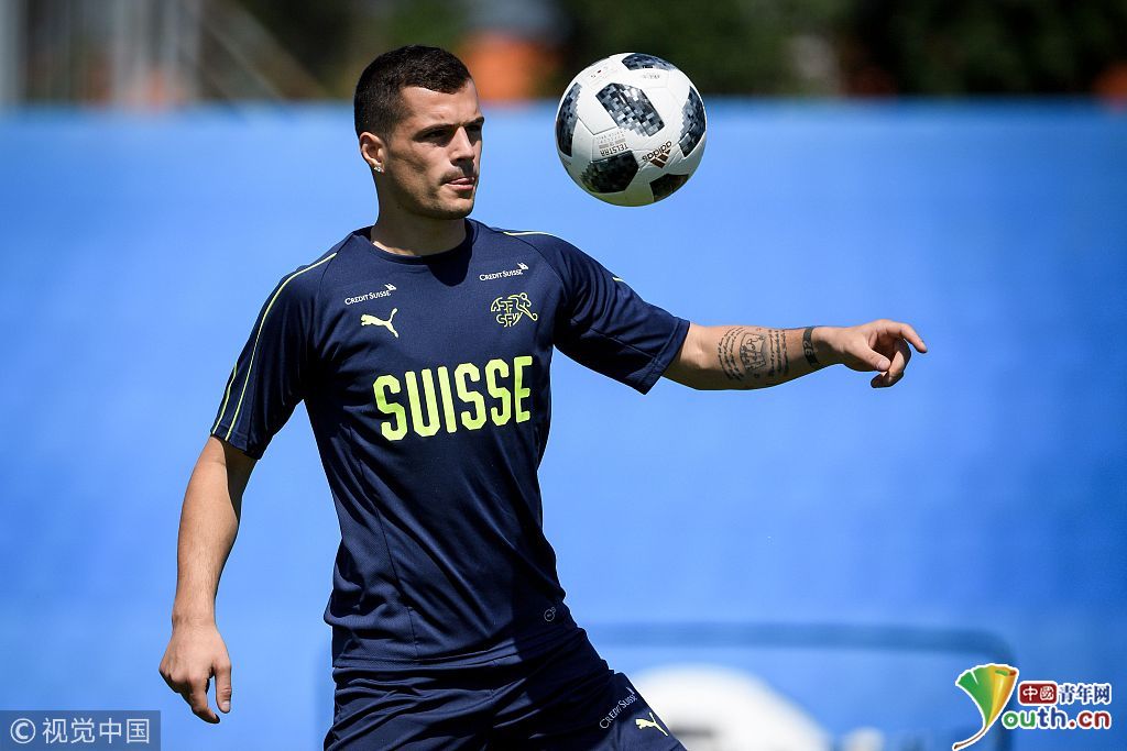 2018俄罗斯世界杯第6日:瑞士队训练备战