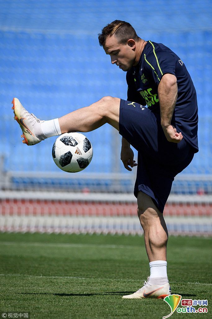 2018俄罗斯世界杯第6日:瑞士队训练备战