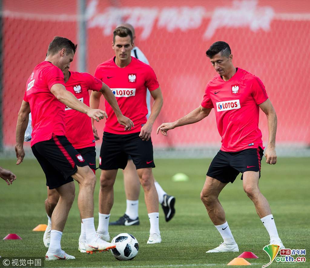 2018俄罗斯世界杯第9日:波兰队训练备战