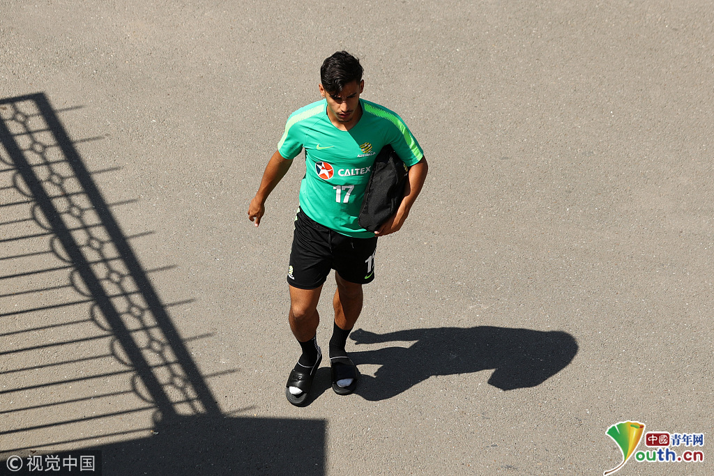 2018俄罗斯世界杯第11日:澳大利亚球队抵达发