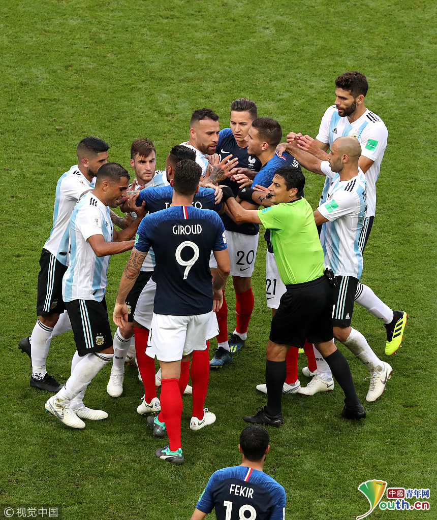 2018俄罗斯世界杯1\/8决赛:法国Vs阿根廷 两队