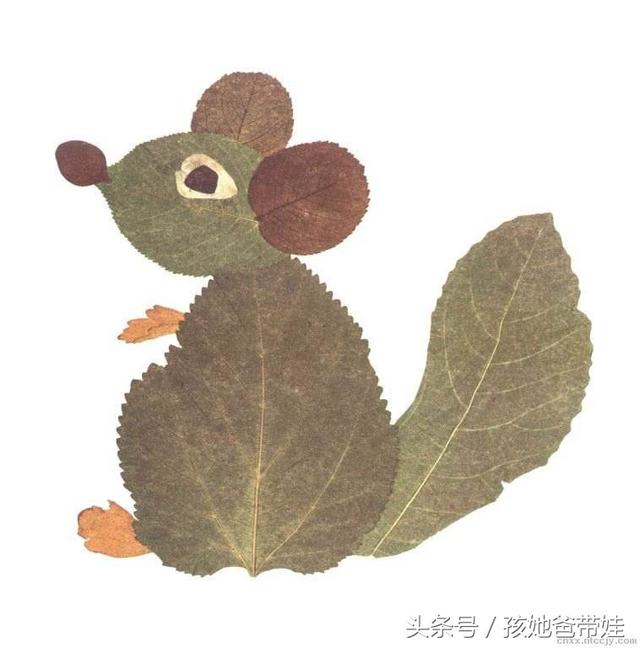 为大家找到11款树叶贴画样式，用10分钟就完成幼儿园手工作业