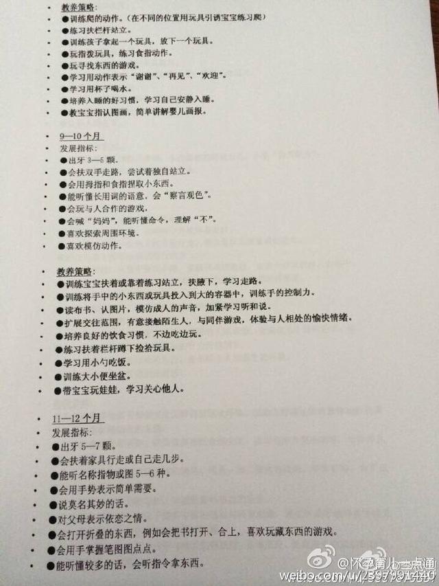 0-3岁，护理宝宝身体100条，宝宝身体要达到的9个指标，太全了！