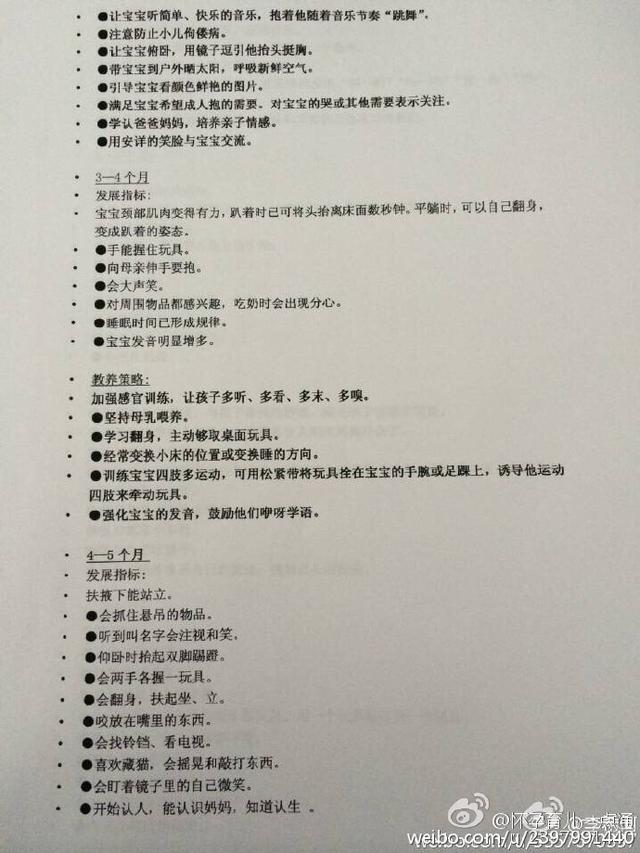 0-3岁，护理宝宝身体100条，宝宝身体要达到的9个指标，太全了！