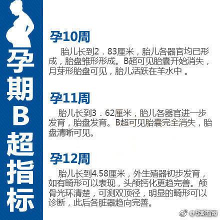 妇产医生：孕期妈妈宝宝身体发育正常，B超上应该达到的标准值