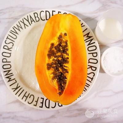 木瓜奶冻的做法