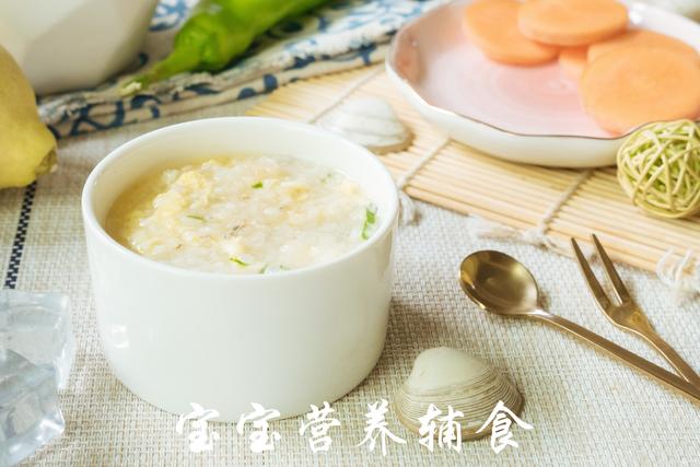 宝宝辅食-丁香鱼竹荪蛋花粥