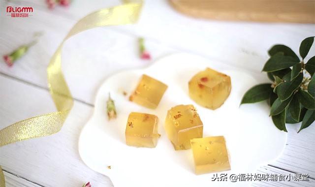 清热祛火，宝宝光喝水可不够，多吃这种桂花糕，简单好看还营养！