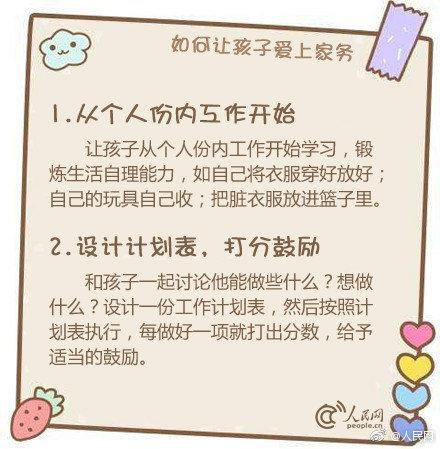 儿童家务年龄对照表！爸爸妈妈看过来