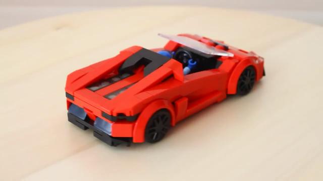 积木应该这样玩，组装红色跑车模型的过程，孩子们都喜欢（图解）